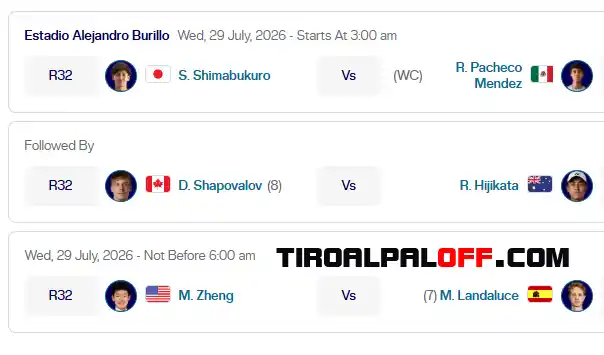 atp cabos miercoles29 julio 2026